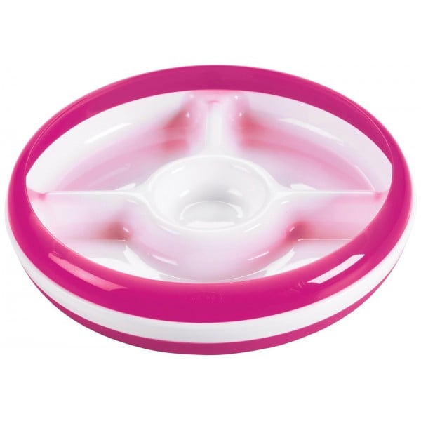 OXO Tot Divided Plate - Pink - OXO - BabyOnline HK