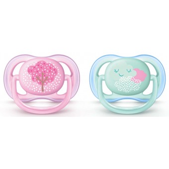 Ultra Air Design Baby Soother (0 - 6m) - Pink/Green