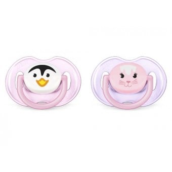 Baby Soother Animal Design (0 - 6m) - Pink