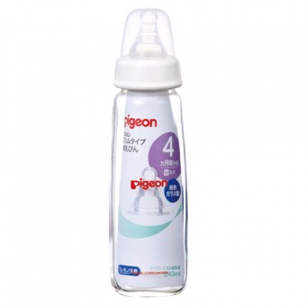 Pigeon - High Temperature Resistance Baby Glass Bottle 240ml