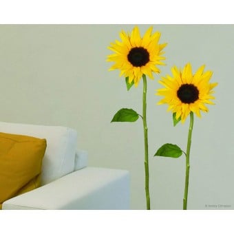 MS Youth - Stick On Stick Off Adhesive Wall Deco - Sunflowers