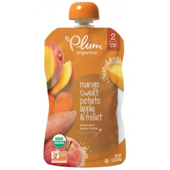 Organic Baby Food - Mango, Sweet Potato, Apple & Millet 99g