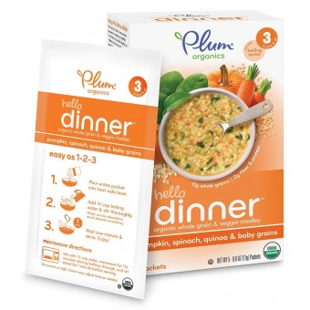 Hello Dinner - Pumpkin, Spinach, Quinoa & Baby Grains (5 packets)