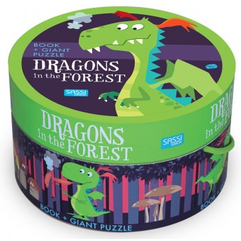 Book + Giant Puzzle - Dragons in the Forest (30 pcs)