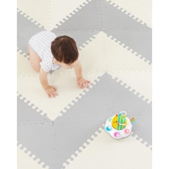 Playspot Geo  Foam Floor Tiles - Grey/Cream