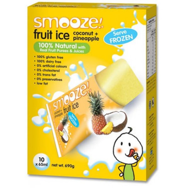 天然水果冰冰 - 菠蘿椰子 （10條） - Smooze! - BabyOnline HK