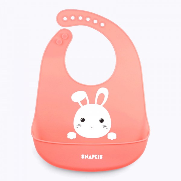 Silicone Bib - Bunny - Snapkis - BabyOnline HK