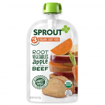 Organic Root Vegetables & Apple with Beef 113g