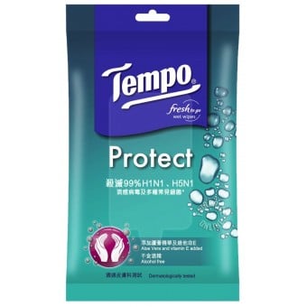 Tempo Protect - 抗菌倍護濕紙巾 (10張)