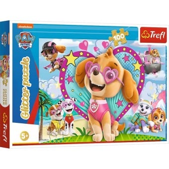 Paw Patrol Glitter Puzzle - In the glow of Skye (100片)