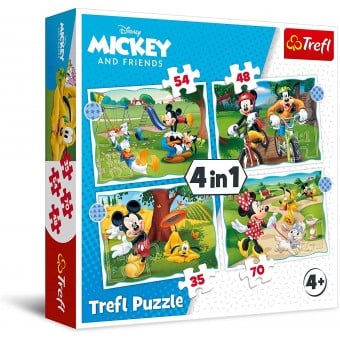 4合1 米奇老鼠 拼圖 - Mickey Mouse Nice Day (35, 48,  54, 70 片)
