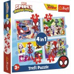 4 in 1 Marvel Puzzle - Spiday's Team (12, 15, 20, 24 pcs) - Trefl - BabyOnline HK
