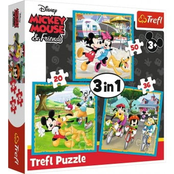  三合一 迪士尼拼圖 - Mickey Mouse with Friends (20, 36, 50 片)