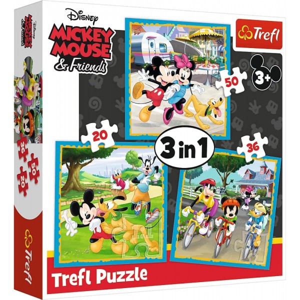 三合一 迪士尼拼圖 - Mickey Mouse with Friends (20, 36, 50 片) - Trefl - BabyOnline HK