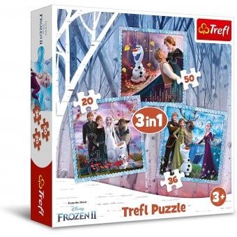 3 in 1 Disney Frozen II Puzzle - The Magical Story (20, 36, 50 pcs)
