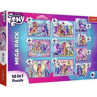 10 in 1 My Little Pony Puzzle - Shining Ponies (20, 35, 48 pcs)