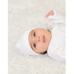 Organic Cotton Scull Hat (0-6M) - White with Whale - Under the Nile - BabyOnline HK