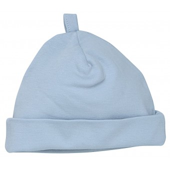 Organic Cotton Scull Hat (0-3M) - Ice Blue