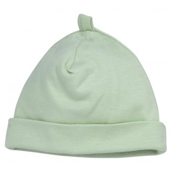 Organic Cotton Scull Hat (0-3M) - Sage