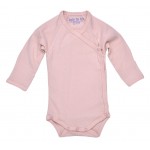 Organic Cotton Side Snap Baby Bodysuit (L/S) - Blush (3-6M) - Under the Nile - BabyOnline HK