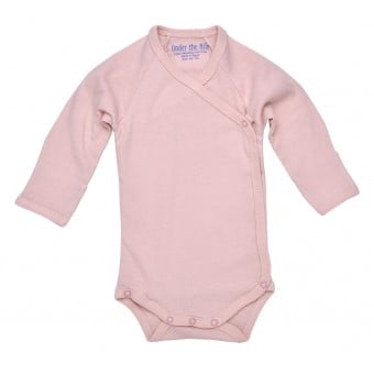有機棉長袖連身衣 (3-6M) - 粉紅色