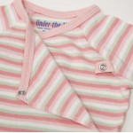 Organic Cotton Side Snap Baby Bodysuit (L/S) - Tan Stripe (3-6M) - Under the Nile - BabyOnline HK