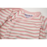 Organic Cotton Side Snap Baby Bodysuit (S/S) - Tan Stripe (0-3M) - Under the Nile - BabyOnline HK