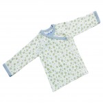 Organic Cotton Side Snap Shirt (L/S) - Poc-A-Dot Blue (0-3M) - Under the Nile - BabyOnline HK