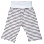 Organic Cotton Rolled Waist Pants - Tan Stripe (3-6M) - Under the Nile - BabyOnline HK