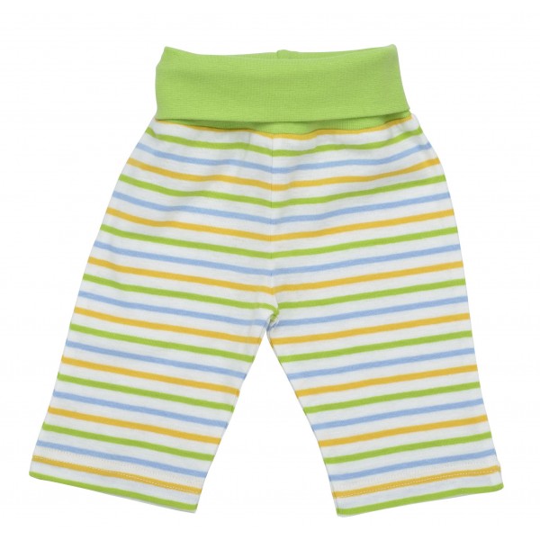 Organic Cotton Rolled Waist Pants - Sherbet Stripe (0-3M) - Under the Nile - BabyOnline HK